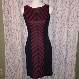 Cynthia Steffe leather ponte dress